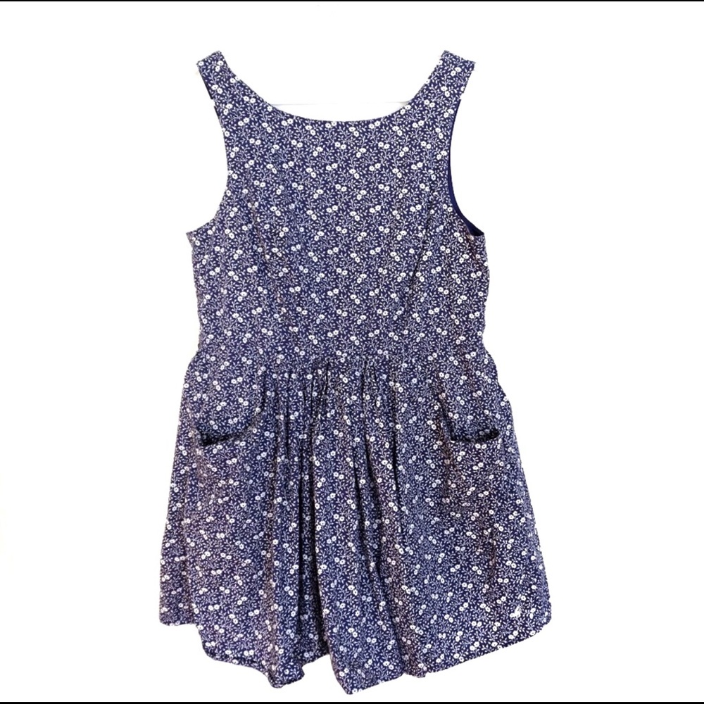 Jack Wills | Blue Floral Print A Line Tank Dress 8